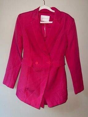 Endless Rose- Hot Pink Double Breasted Blazer Romper Size Small